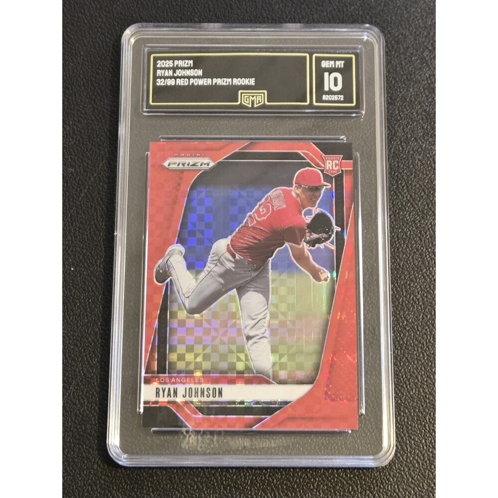 2025 Panini Prizm #293 Ryan Johnson Red Power Prizm GMA 10 #/99